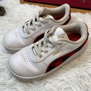 PUMA Carina Winter Plaid GirlsSneakers Size 10C Multicolor Athletic Shoes